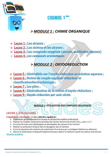 Cours B Cours Chimie 1iere S by Tehua