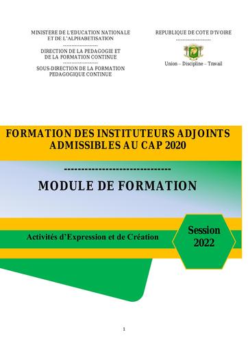 Cafop MODULE AEC Formation IA 2022 by Tehua