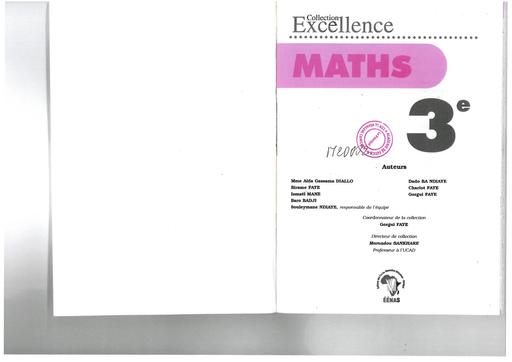 Mathematiques 3e Collection Excellence by Tehua