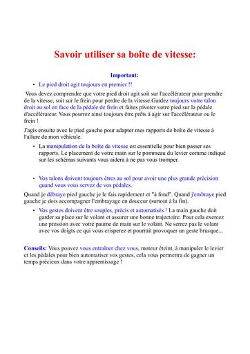 05 monter ses vitesses et retrograder by TEHUA