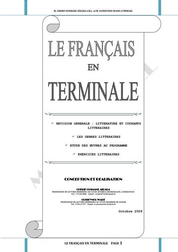 Le Français EN TERMINALE by Tehua