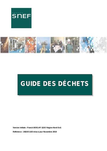 GUIDE DES DECHETS by Tehua