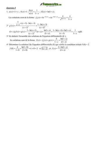 Corrigé TP(5) Equation différentielle BTS GO