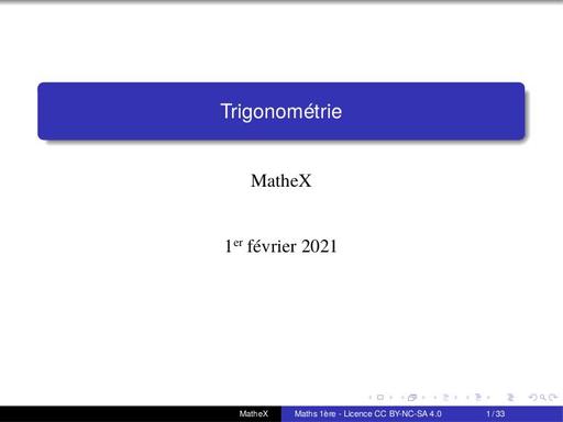 Cours trigonometrie MATHS INFO Licence by Tehua