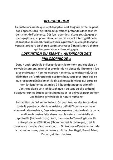 Expose sur l'anthropologie philosophique by Tehua