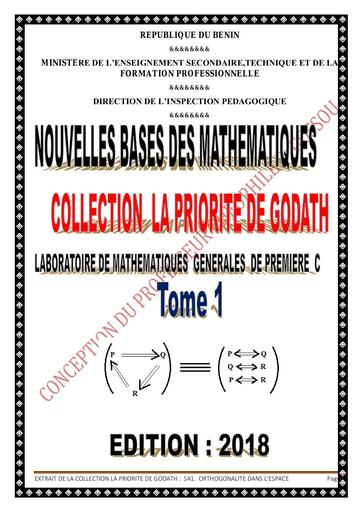 Maths générale 1ère C, TOME 1 by Tehua