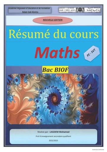 Résumé de cours maths biof Tle D&C by Tehua