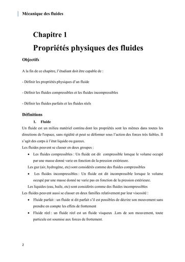 Chapitre 1 proprietes physiques des fluides by Tehua