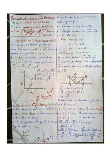 Résumé3 Mécanique du point matériel  by TEHUA