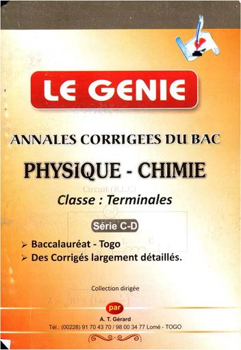 Annales Physique Chimie Tle S Togo