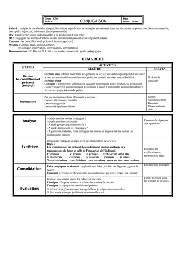 Fiche de cours CM conditionnel des verbes grpes by Tehua