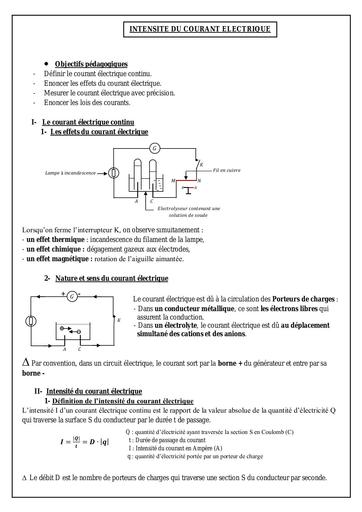 Fascicule circuit électrique by Tehua