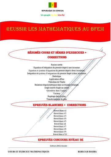 Cours 3ieme et exercices Babacar DIARRA by Tehua