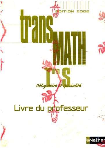 Transmath livre du professeur Tle C