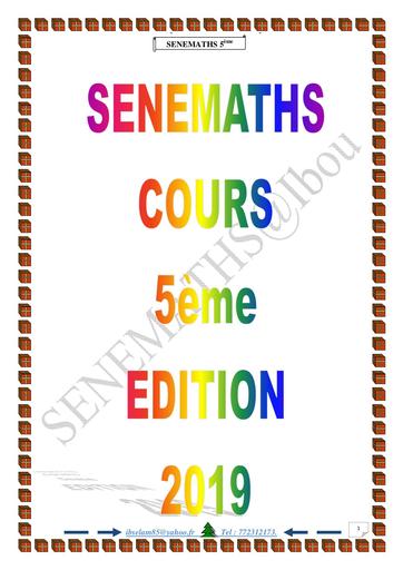 SENEMATHS 5eme by Tehua