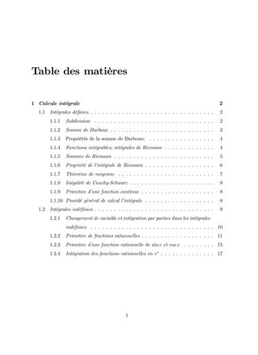 Sup Chapitre 3 Analyse 2, Calcul d'integrale by Tehua