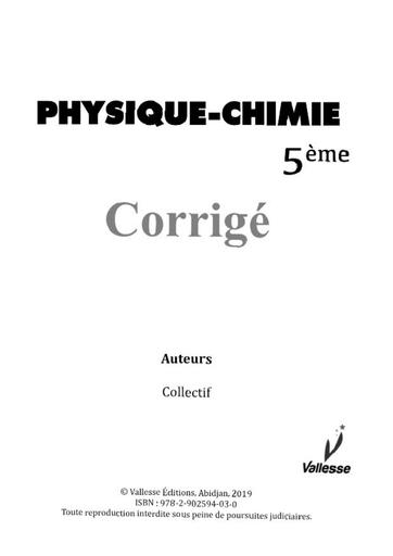 Corrigé PC Vallesse 5ème by Tehua