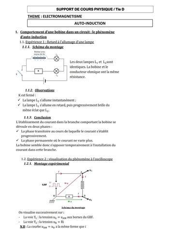 SUPPORT DE COURS PC Tle D AUTO INDUCTION BY TEHUA