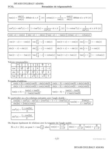 Formule trigonometrique by inyass