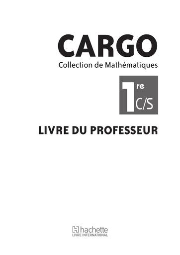 Corrigé livre Cargo Maths1ere C&E by Tehua