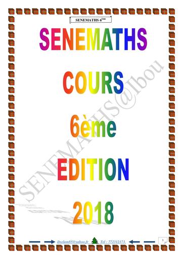 SENEMATHS 6ème by Tehua