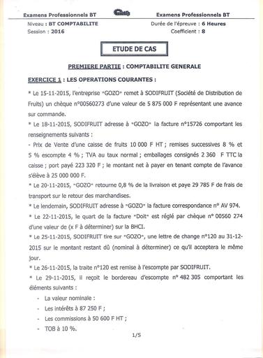 C16 BT TERT COMPTA ETUDE DE CAS 2016 by Tehua