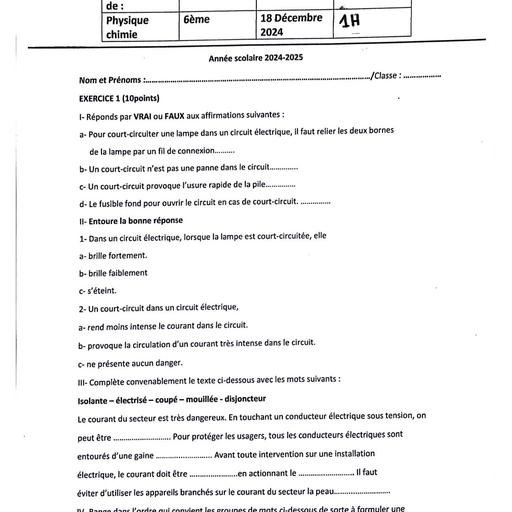 Composition generale Decembre 2024 UP 13 ADAMA SANOGO SUJET PC 6ieme by Tehua