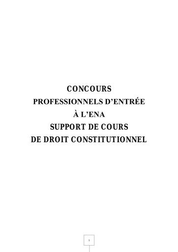 Support droit constitutionnel ENA by Tehua