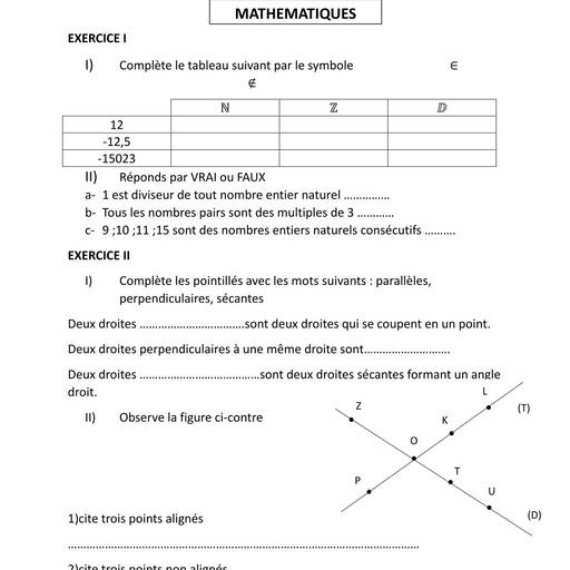 Composition generale Decembre 2024 UP 13 ADAMA SANOGO SUJET MATHS 6ieme by Tehua