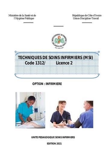 Cours SOINS INFIRMIERS LICENCE 2 ANNEE 2020 2021 BOUAKE by TEHUA