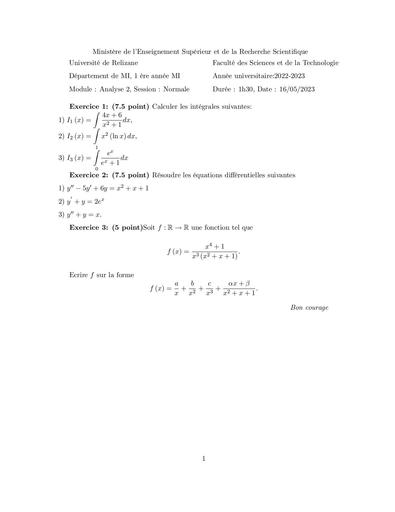 Sup Examen 2 Analyse 2 2023+corro by Tehua