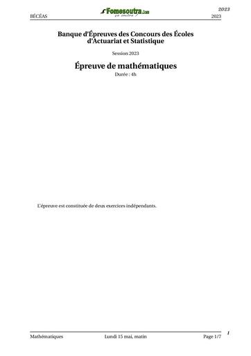 Banque de sujets maths sup Domaine des stat BY TEHUA
