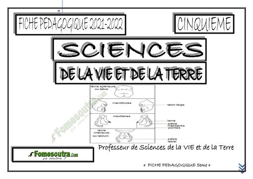 Fiche pedagogique SVT 5ème APC 2021 2022 by Tehua