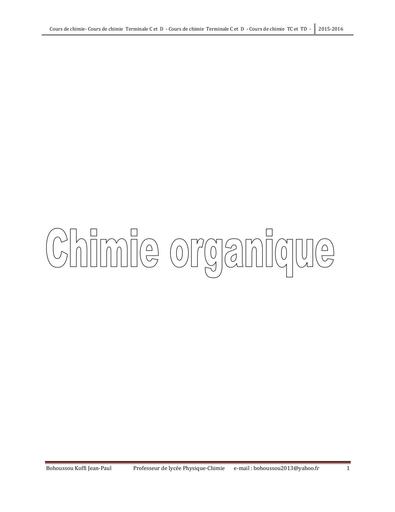 Cours Chimie Tle D by Tehua