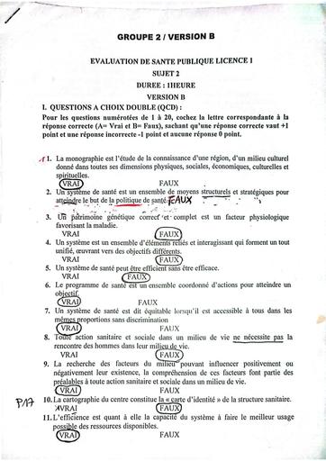 INFAS SANTÉ PUBLIQUE SUJETS BY TEHUA