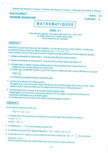 Bac a1 math 2006 S2 by TEHUA