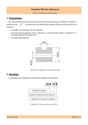 Notation ISO des tolerances by Tehua