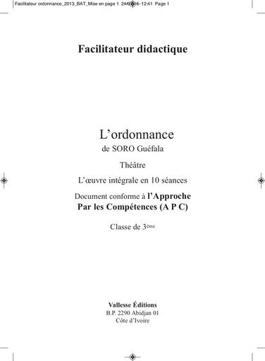 Facilitateur L'ordonnance by Tehua