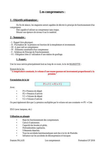 COURS COMPRESSEURS STATIQUE DES GAZ by Tehua