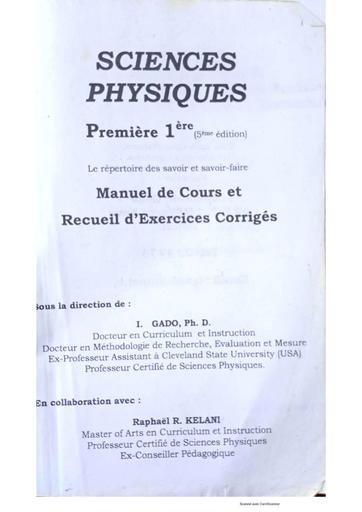 Doc PC cours et exercices 1ere by Tehua