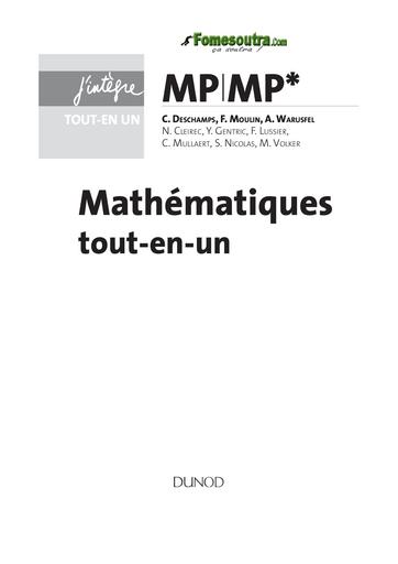 Mathématiques SUp tout en un MP MP 4e édition BY TEHUA