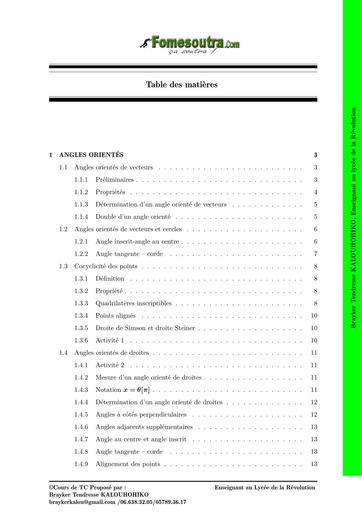 Cours Angles orientés Tle C BY TEHUA