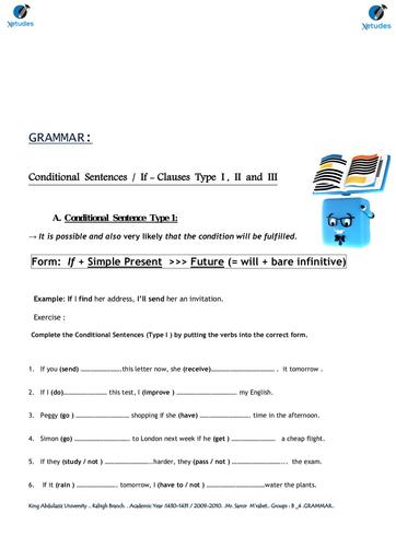 Cours English lesson Conditional Sentences by Tehua