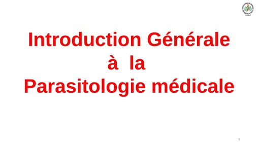 COURS Généralité Parasitologie médicale IDE SF by TEHUA