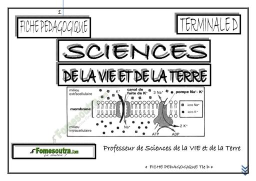 Fiche pedagogique SVT TLE D APC 2021 2022 by Tehua