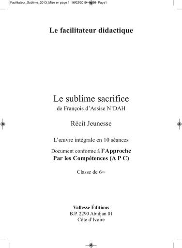 Facilitateur SUBLIME SACRIFICE by Tehua