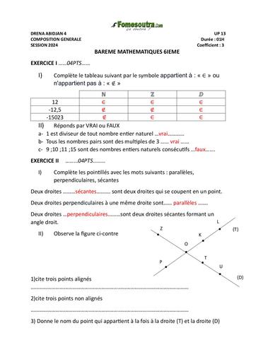 Composition generale Decembre 2024 UP 13 ADAMA SANOGO BAREME MATHS 6ieme (1) by Tehua