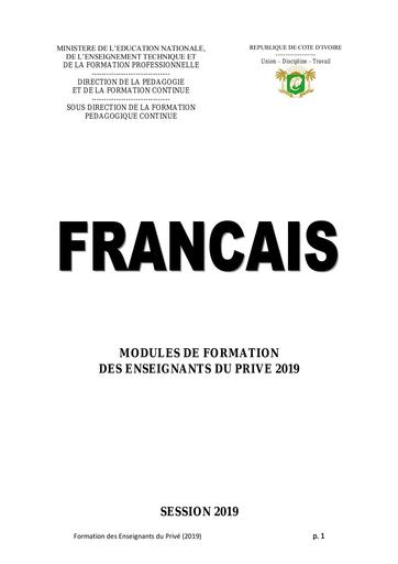 Cafop Modules Français by Tehua