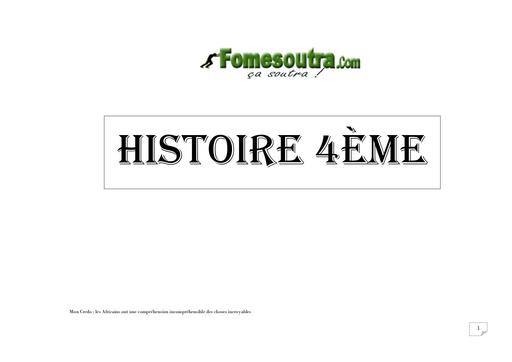 Cours d'HISTOIRE 4 ième APC by TEHUA