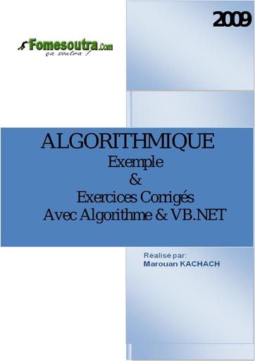 COURS Algorithme plus exercices CORRIGES by TEHUA